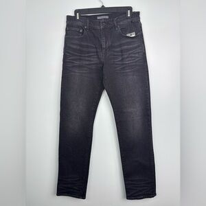 John Varvatos Jeans Mens 29x32 Dark Wash Black Straight Denim Stretch NWT $228